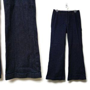 GAP mid rise flare dark wash jeans  . size 6